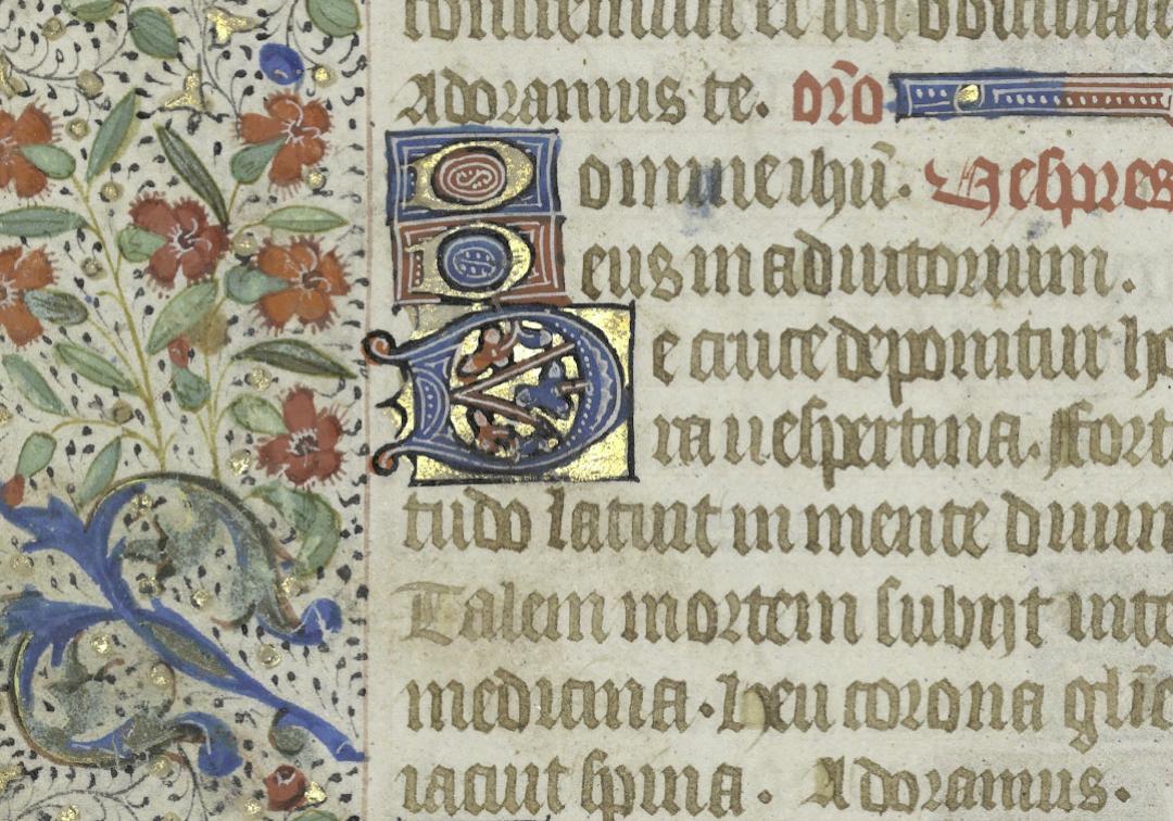 Illuminated leaf from Book of Hours