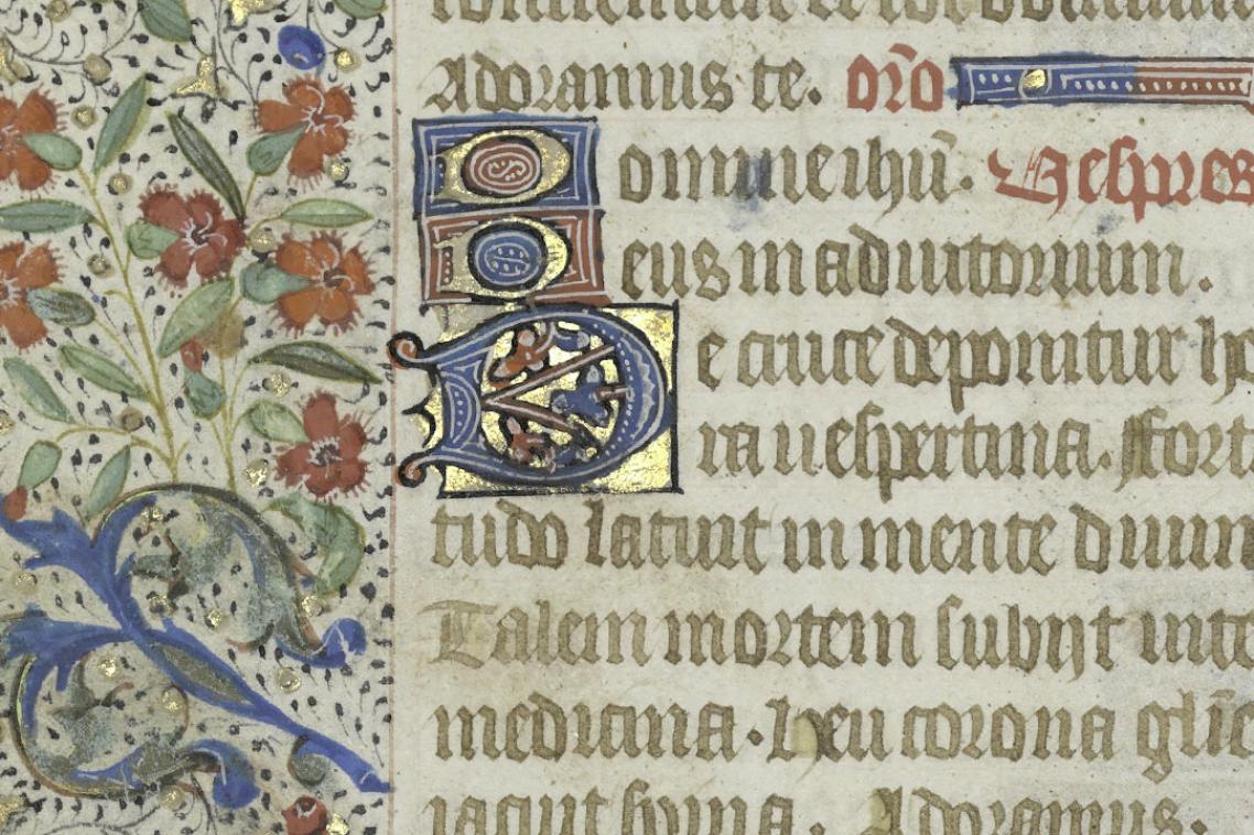Illuminated leaf from Book of Hours