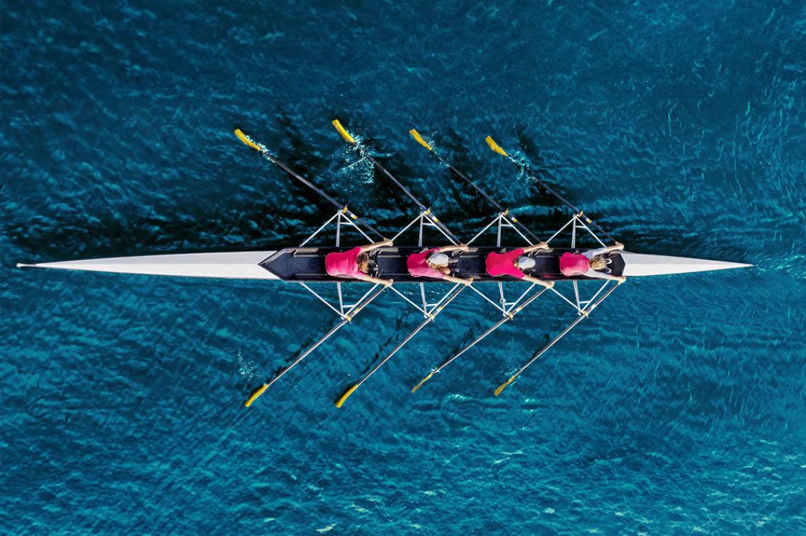 Rowers on the river.